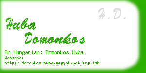 huba domonkos business card